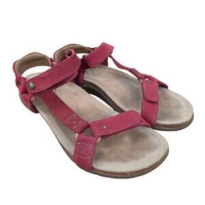Taos Sandals Womens US 9 Mixer Red Leather Strappy Shoes Comfortable